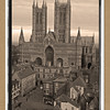 SmugMug > all-time keyword > castle > 21.7.08 - This one is for Jacinda. She keeps telling me how much she likes my mock antique postcards, and I haven't done one for a while, well a couple of weeks anyway!

This is taken from the observatory tower of the Castle, a wonderful place and a wonderful view. There is only room for a handful of people up there at a time, and you can only get there via a very narrow spiral stone staircase. Many people get extreme vertigo attacks the moment they pop their heads out at the top and can't get back down again quick enough. It is a great place to people watch as well as Cathedral watch!

This gives some idea of how low the battlements and retaining rails are;  http://johnloguk.smugmug.com/gallery/4800928_4ZWLM#285203130_Gbqek-A-LB